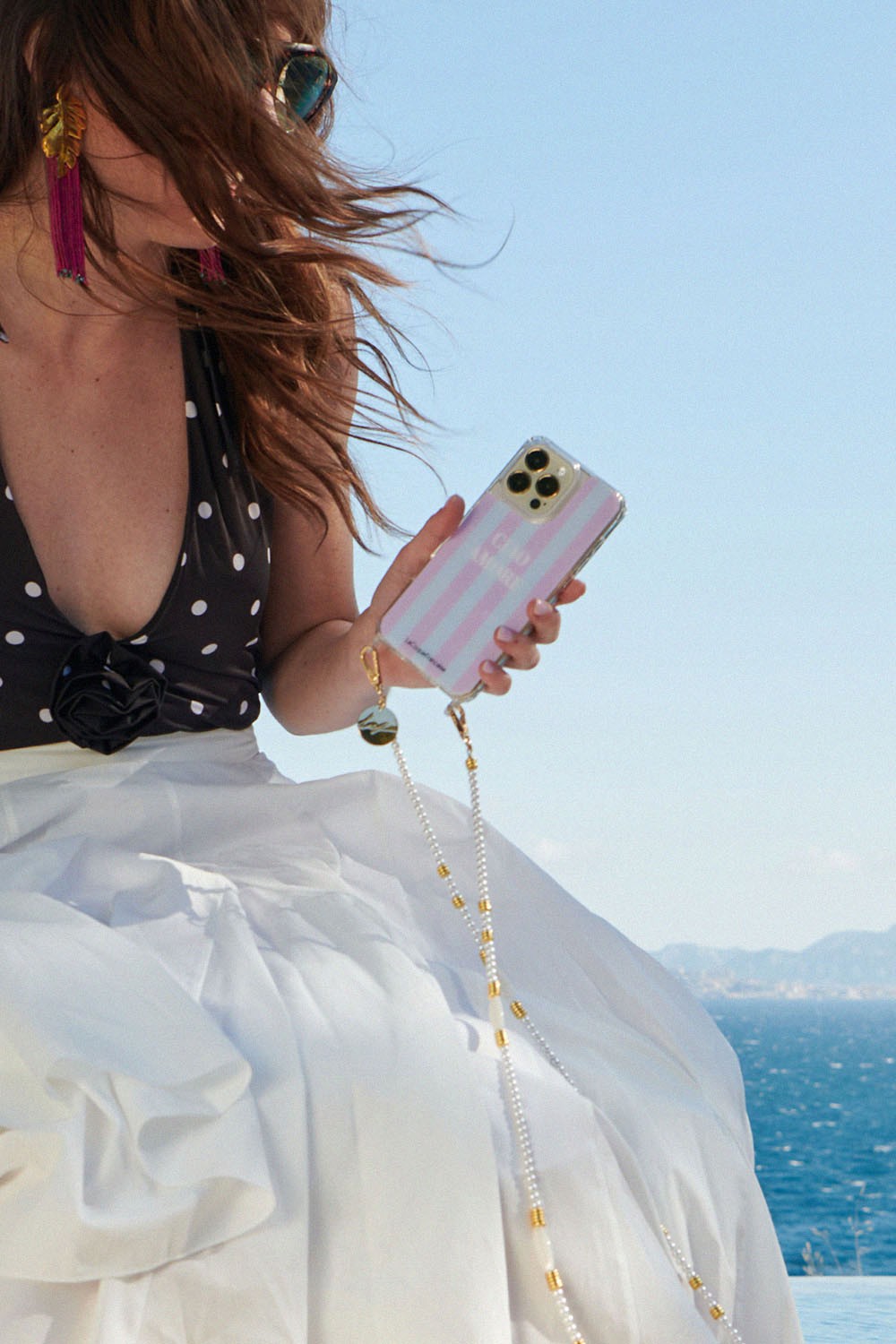 Chaine Longue Sola Blanc 120 cm