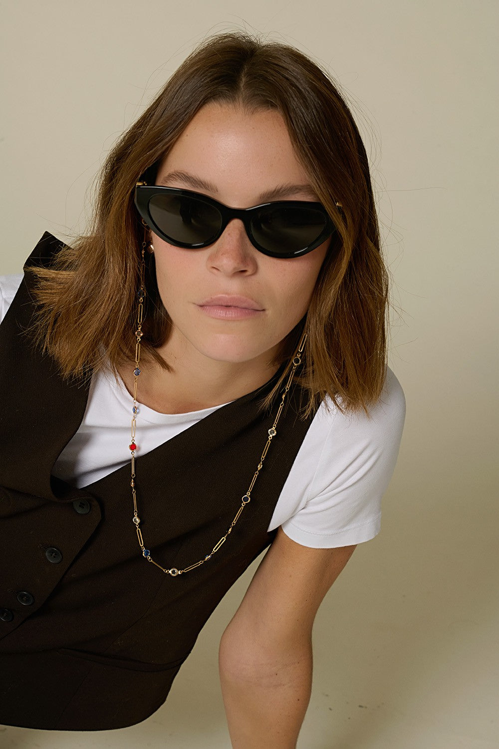Bijoux Chaine De Lunettes Suri Dore 72 cm - 3