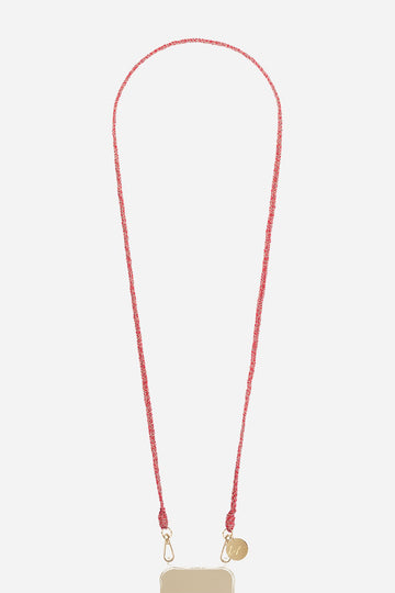 Chaine Longue Vanessa Corail 120 cm