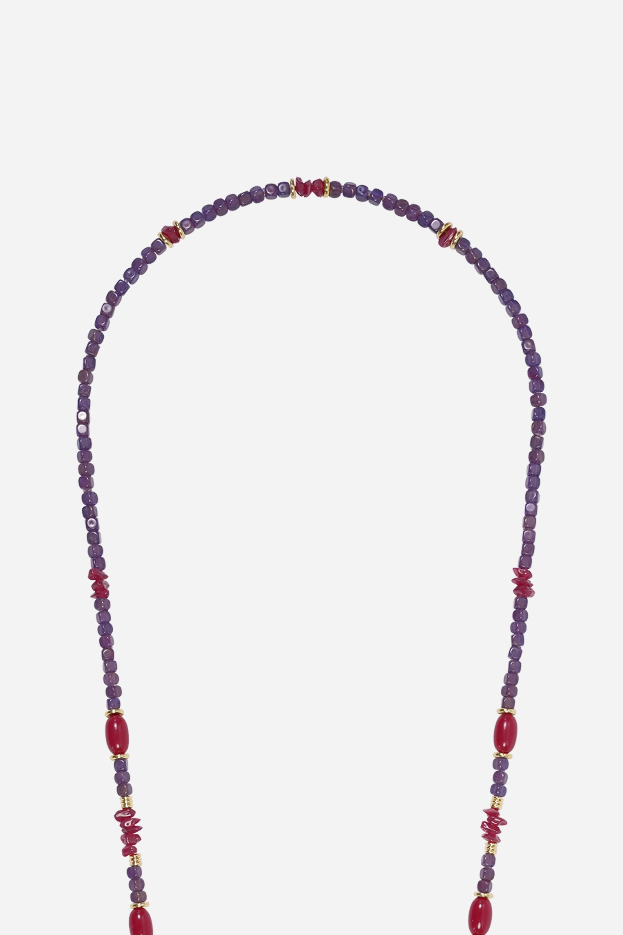 Chaine Longue Moira Violet 120 cm