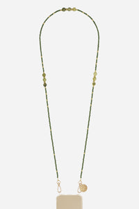 Chaine Longue Iris Kaki 120 cm