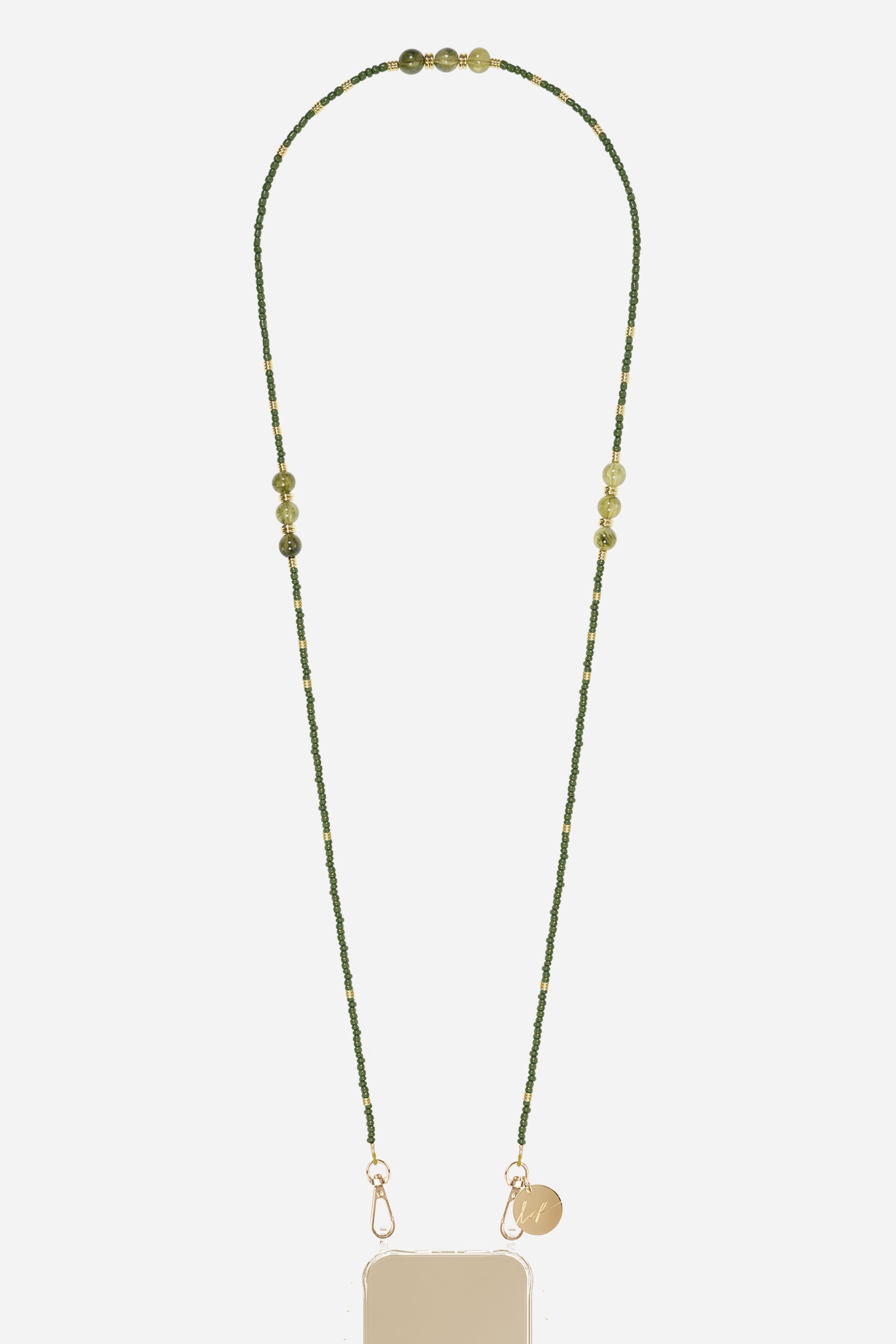 Chaine Longue Iris Kaki 120 cm