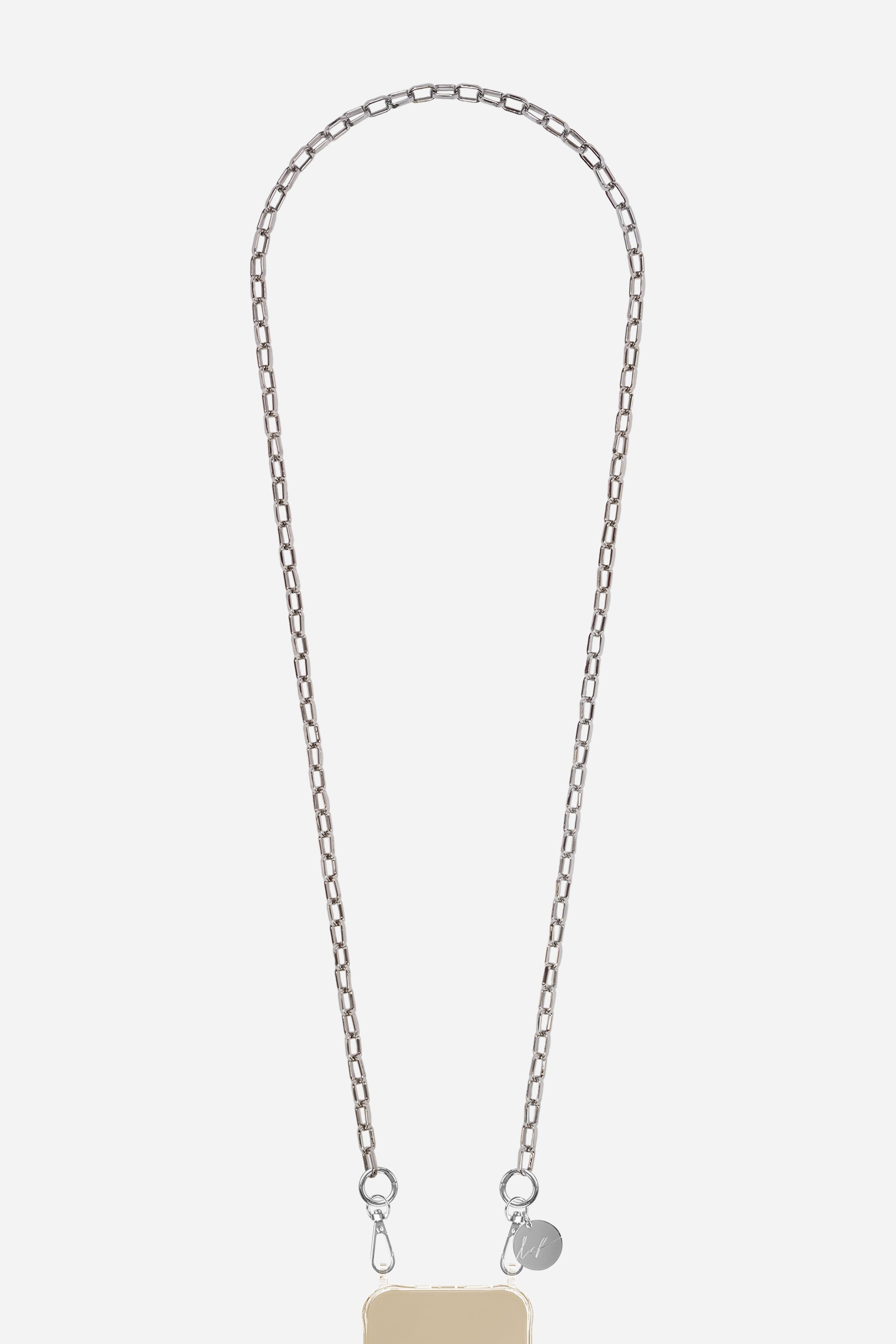 Chaine Longue Petra Argent 120 cm