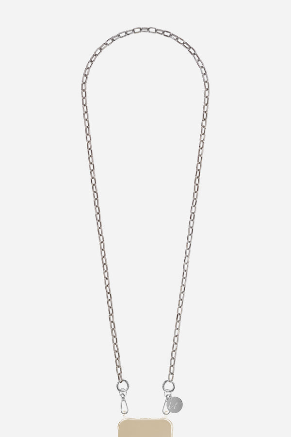 Chaine Longue Petra Argent 120 cm