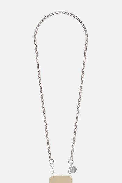 Chaine Longue Petra Argent 120 cm