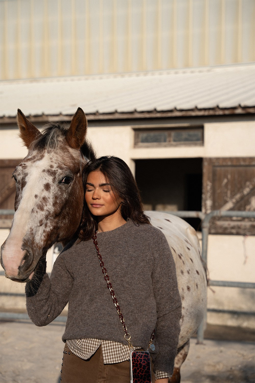 Chaine Longue Cassy Bordeaux 120 cm