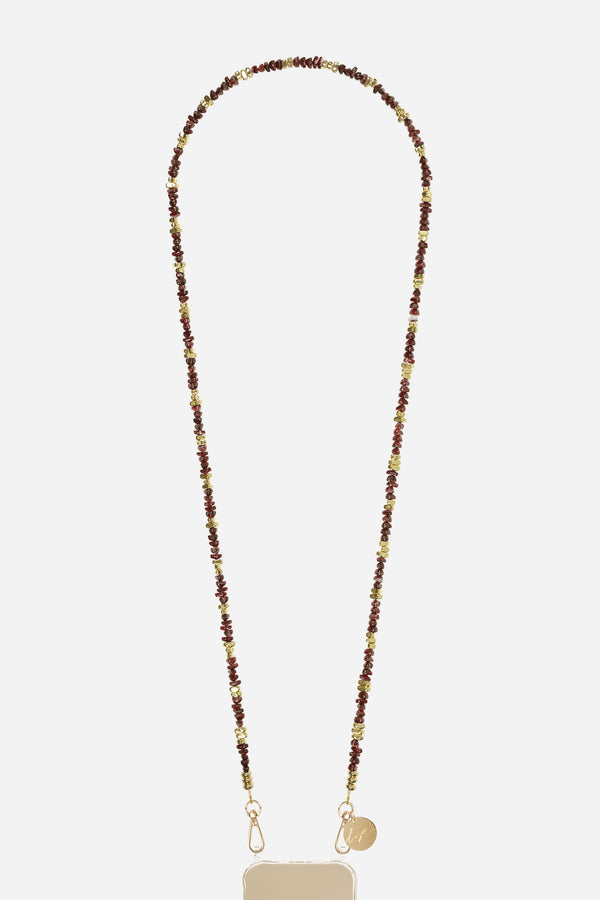 Chaine Longue Liviya Marron 120 cm