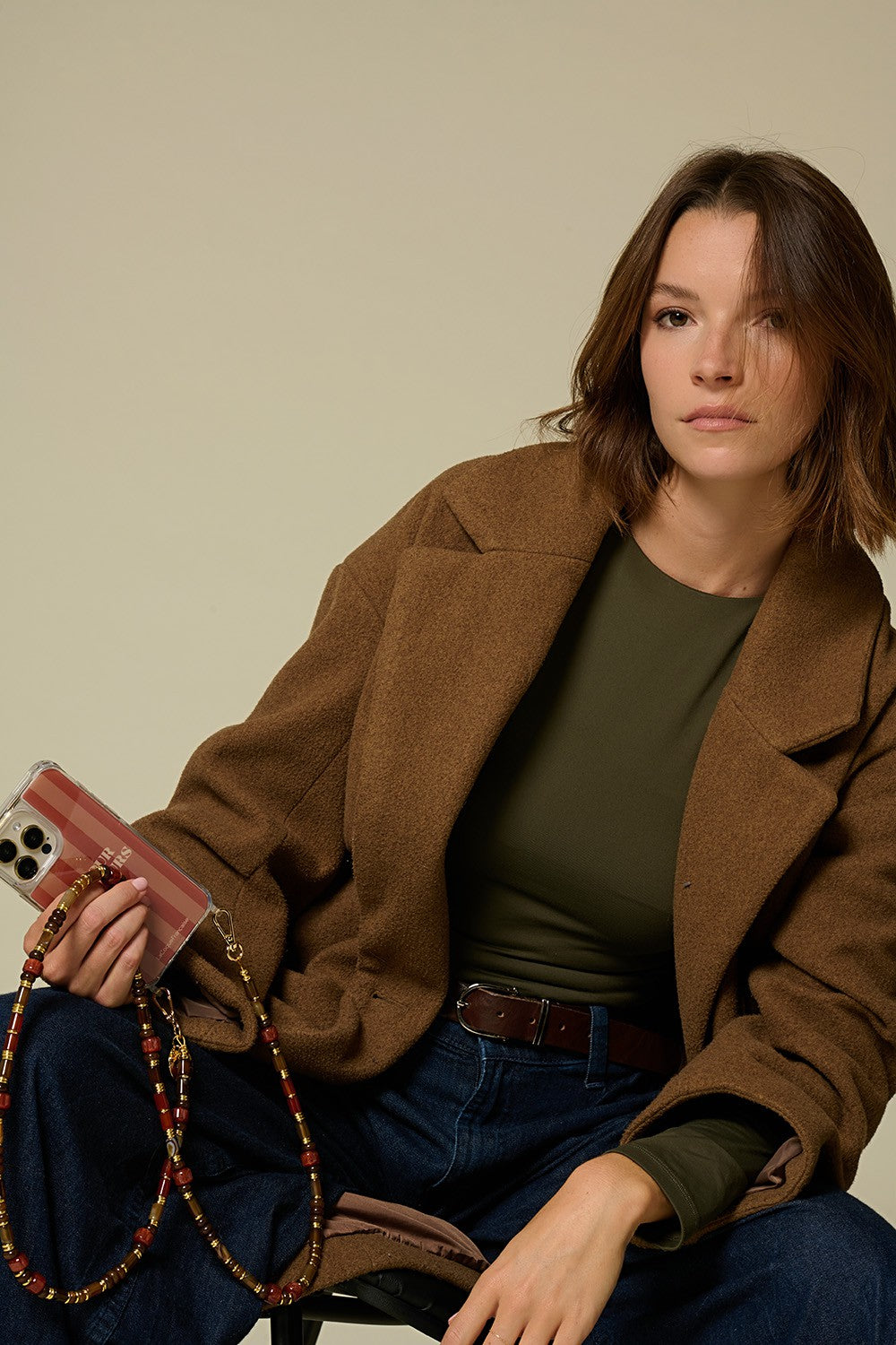 Chaine Longue Jill Terracotta 120 cm