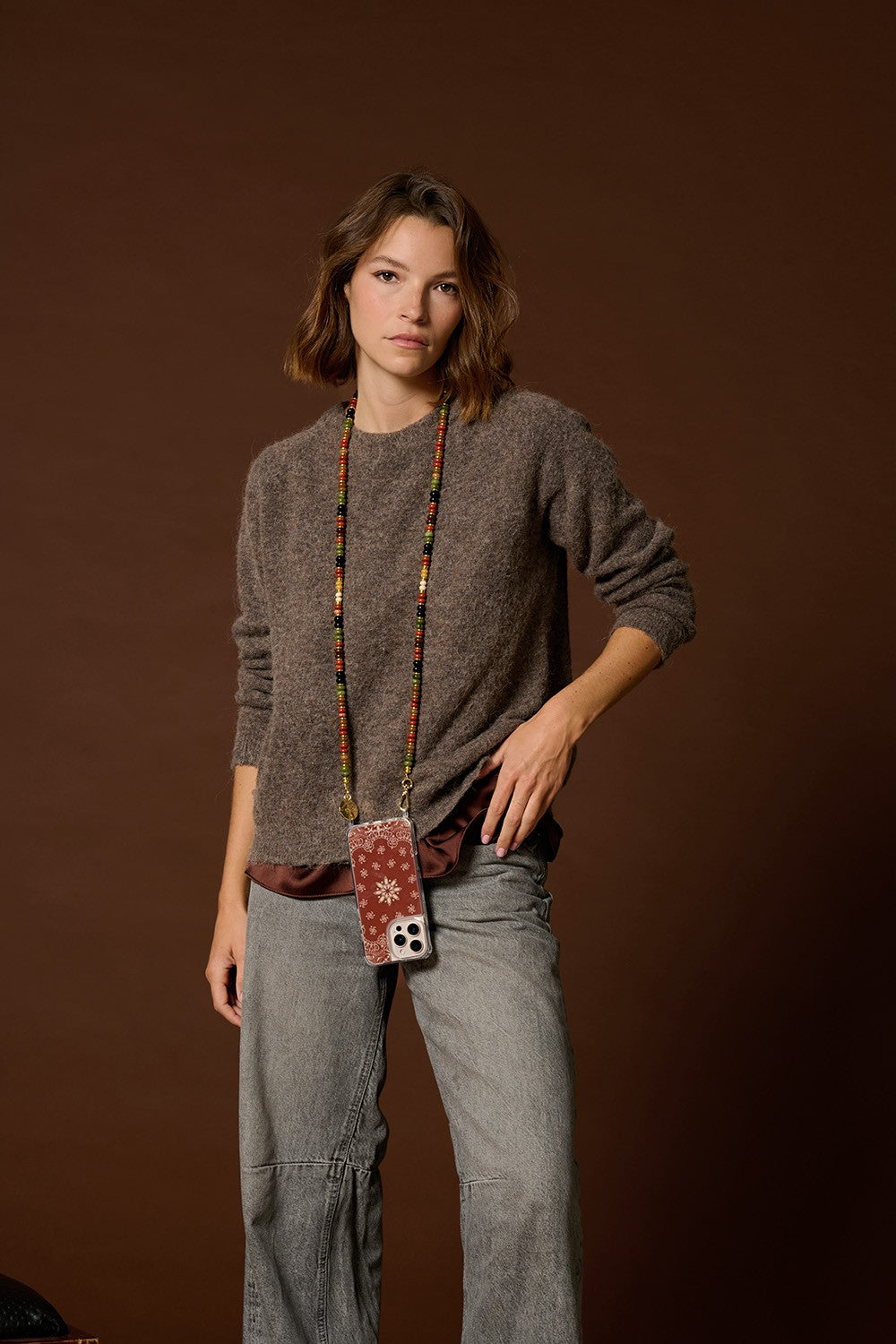 Chaine Longue Joyce Terracotta 120 cm