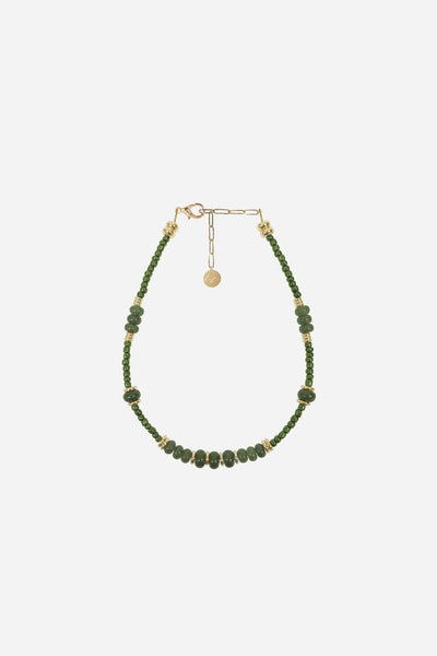 Bijoux Collier Anouk Kaki 40 cm