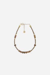 Bijoux Collier Anouk Marron 40 cm