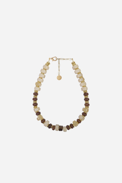 Bijoux Collier Savanah Beige 40 cm