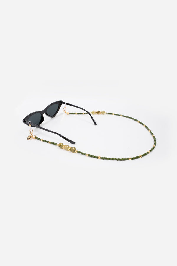 Bijoux Chaine De Lunettes Iris Kaki 72 cm