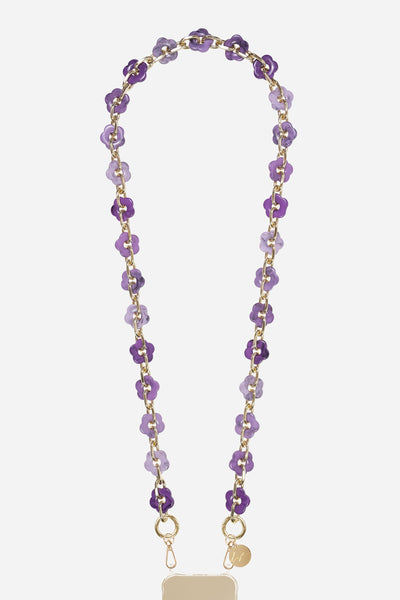 Chaine Longue Cassy Violet 120 cm