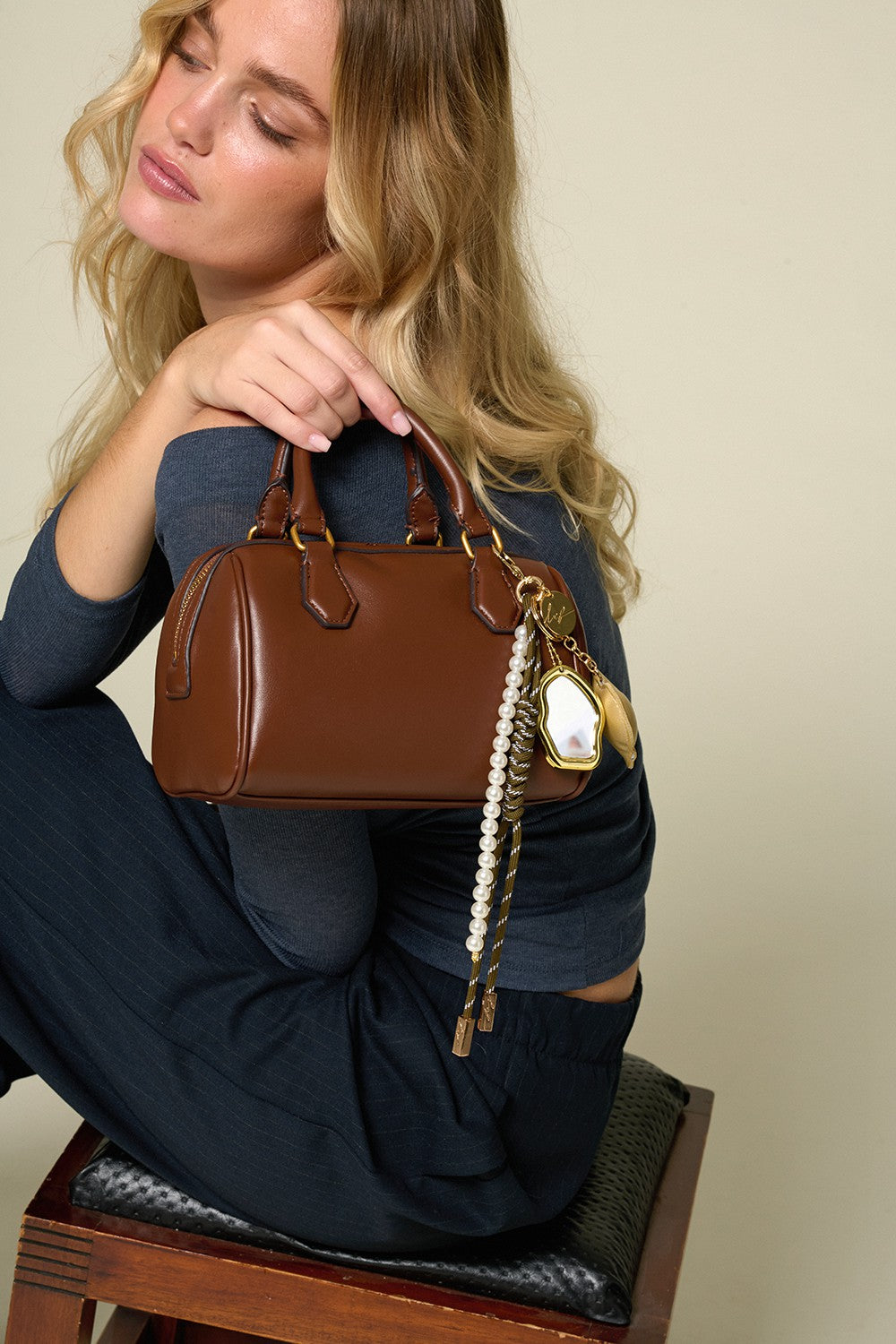 Bijoux Sac Bobby Marron  30 cm