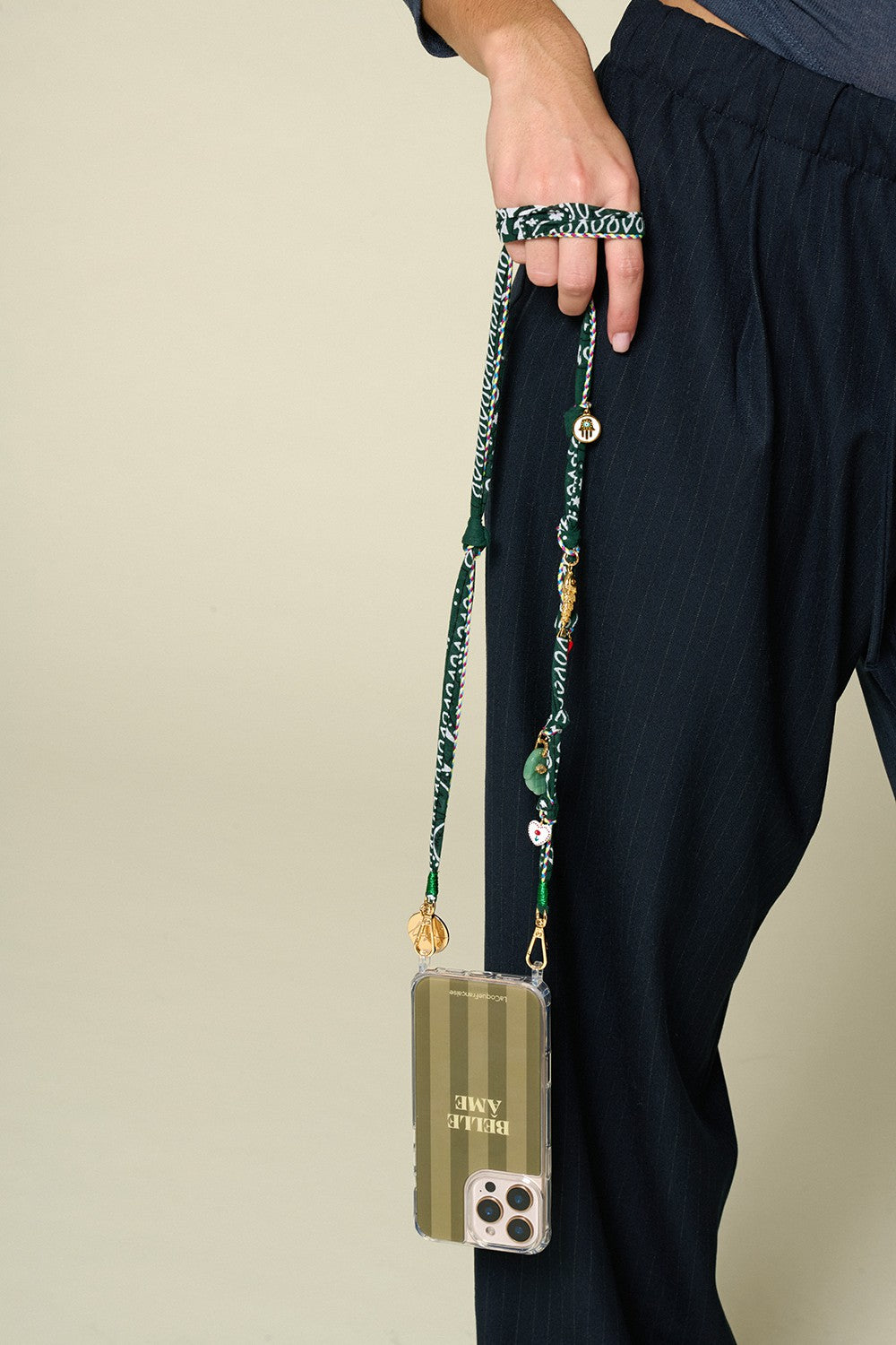 Chaine Longue Laia Vert 120 cm