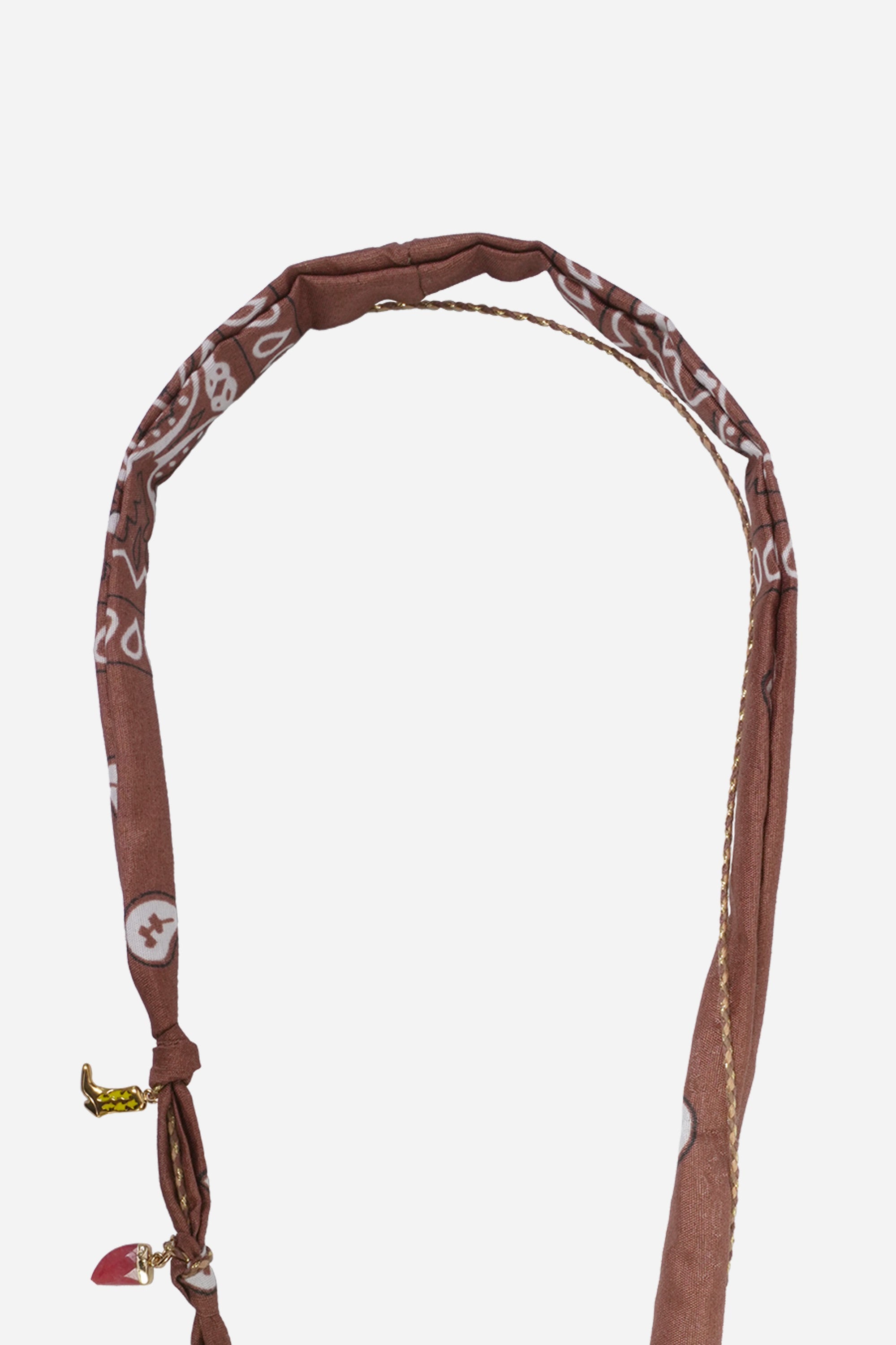 Chaine Longue Laia Marron 120 cm