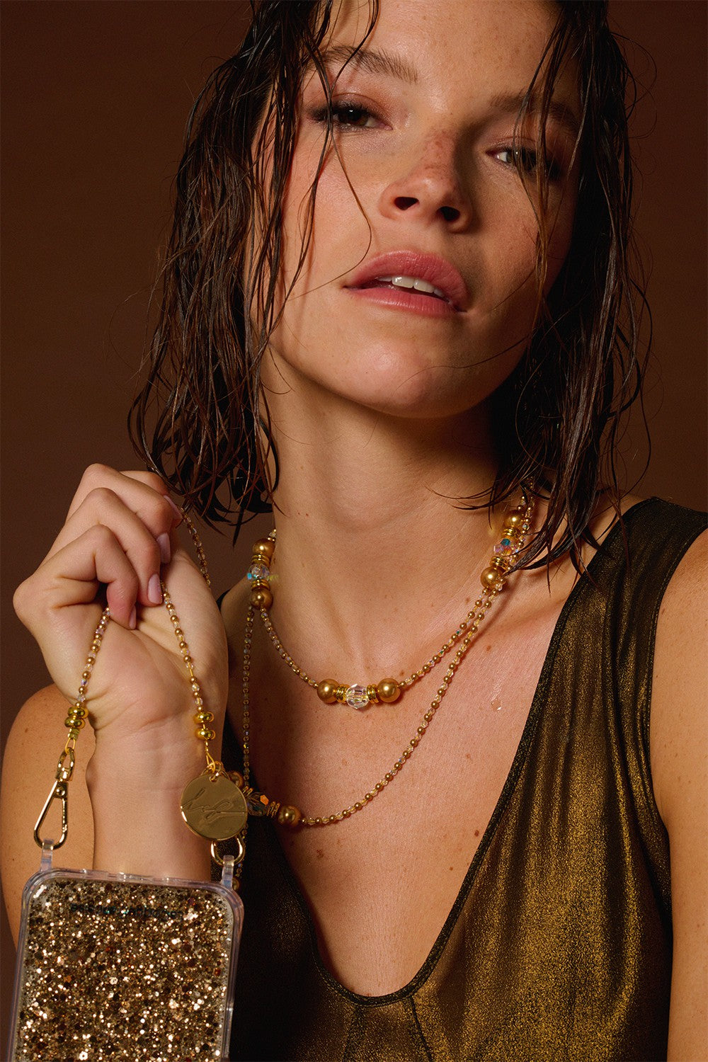 Chaine Longue Anastasia Dore 120 cm