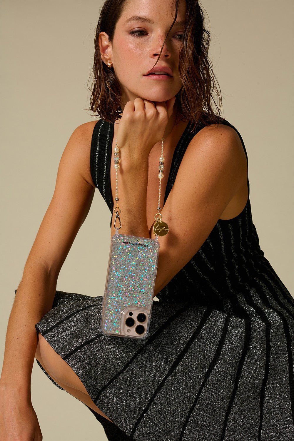 Chaine Courte Anastasia Beige 40 cm