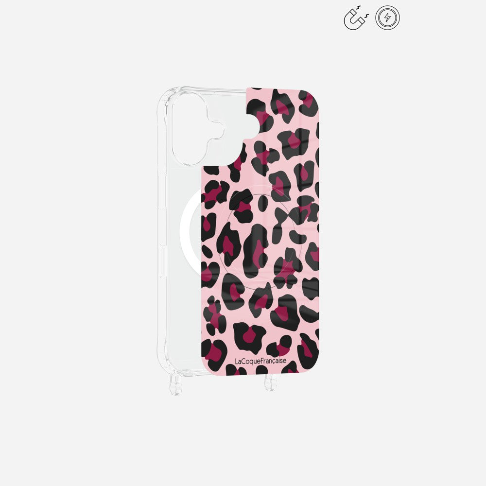 Printed Leopard Pink and Burgundy Magnetic Plate