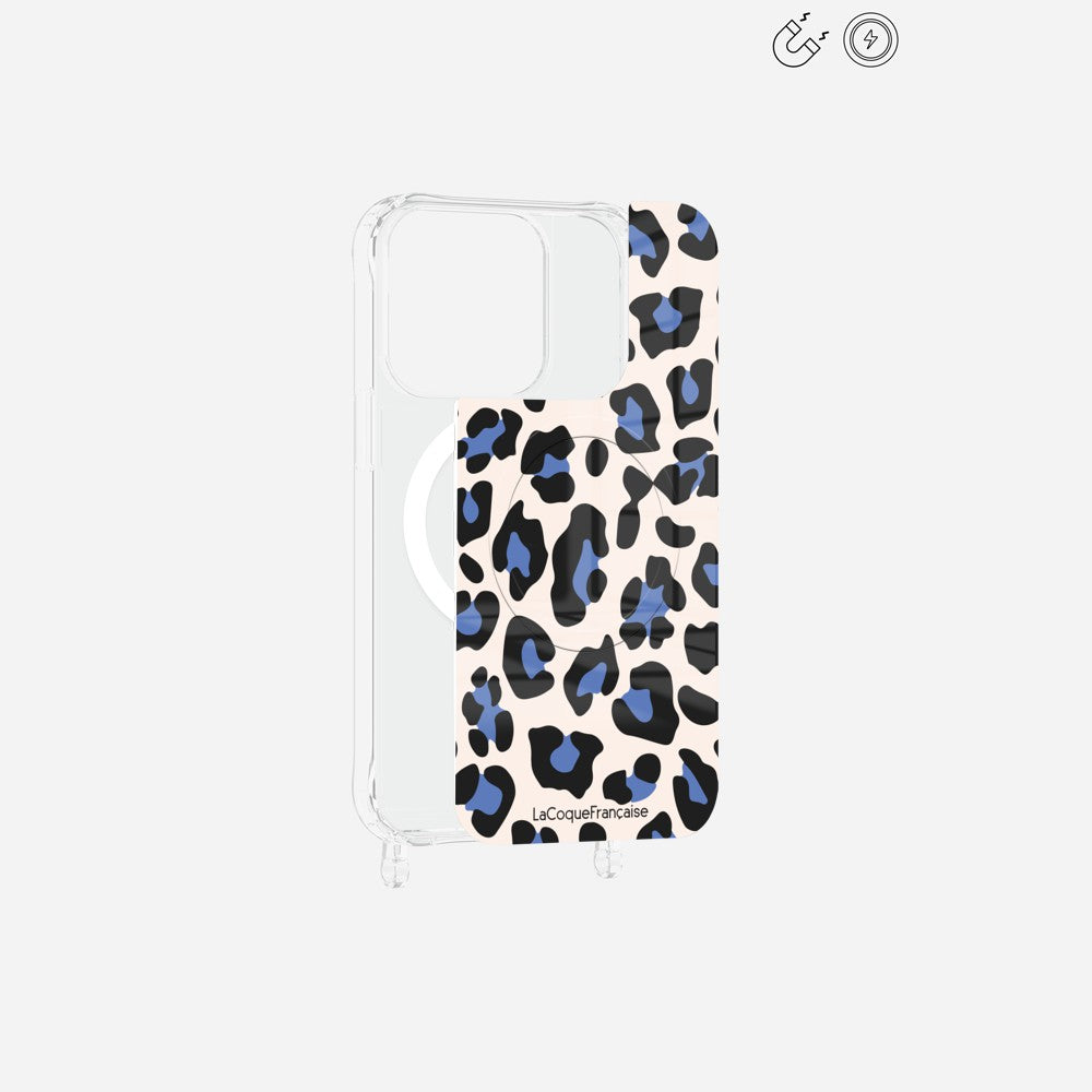 Plaque Magnetique Imprimee Leopard Beige Et Bleu