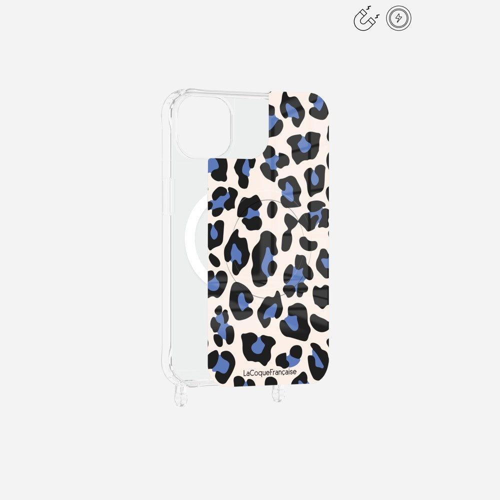 Plaque Magnetique Imprimee Leopard Beige Et Bleu