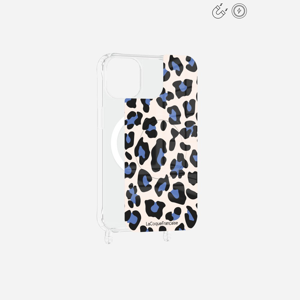 Plaque Magnetique Imprimee Leopard Beige Et Bleu