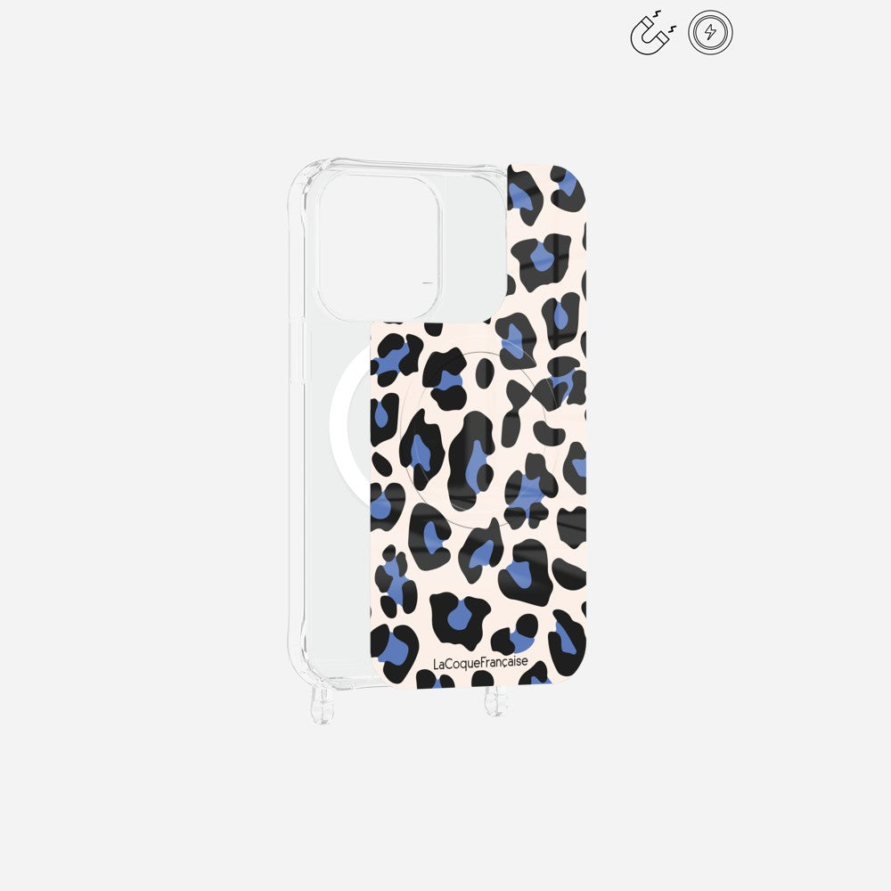 Plaque Magnetique Imprimee Leopard Beige Et Bleu