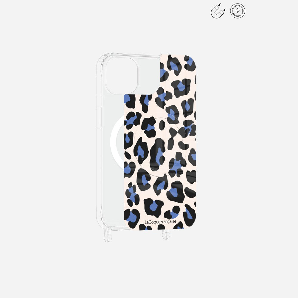 Plaque Magnetique Imprimee Leopard Beige Et Bleu