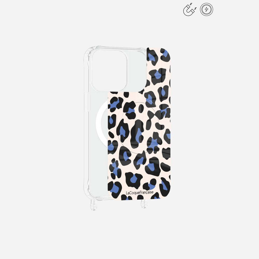 Plaque Magnetique Imprimee Leopard Beige Et Bleu
