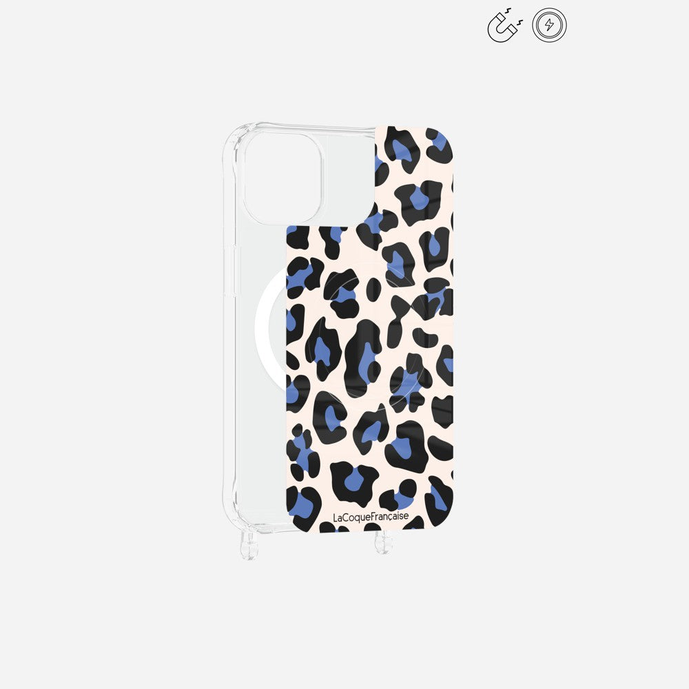 Plaque Magnetique Imprimee Leopard Beige Et Bleu