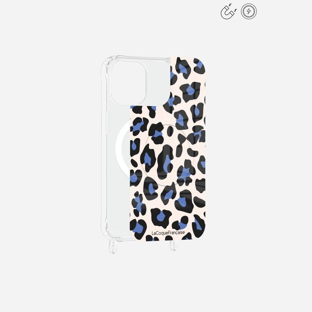 Plaque Magnetique Imprimee Leopard Beige Et Bleu