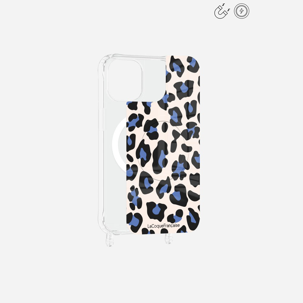 Plaque Magnetique Imprimee Leopard Beige Et Bleu