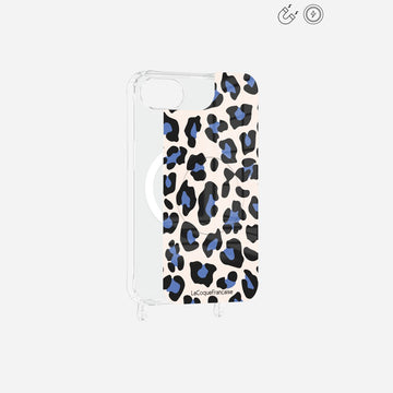 Plaque Magnetique Imprimee Leopard Beige Et Bleu