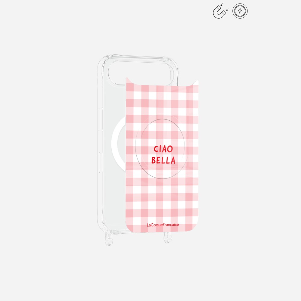 Plaque Magnetique Imprimee Ciao Bella Vichy Rose