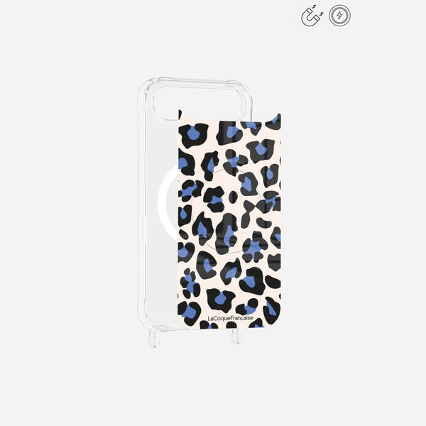 Plaque Magnetique Imprimee Leopard Beige Et Bleu