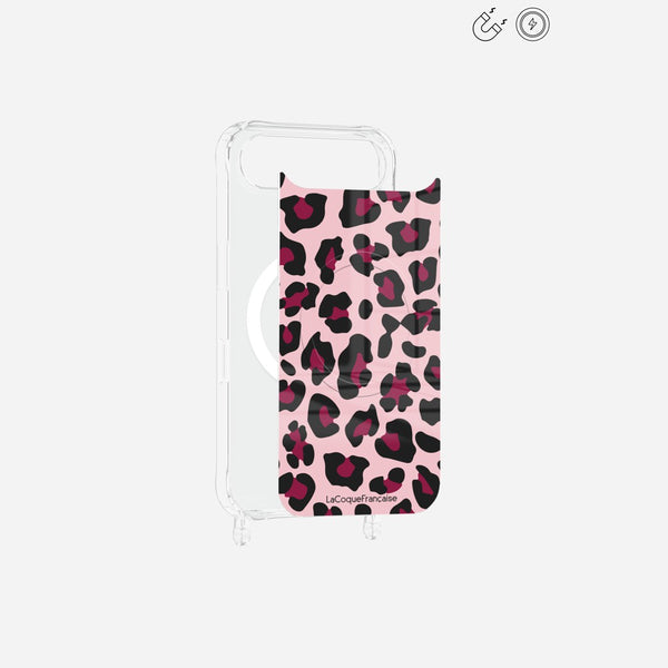 Plaque Magnetique Imprimee Leopard Rose Et Bordeaux
