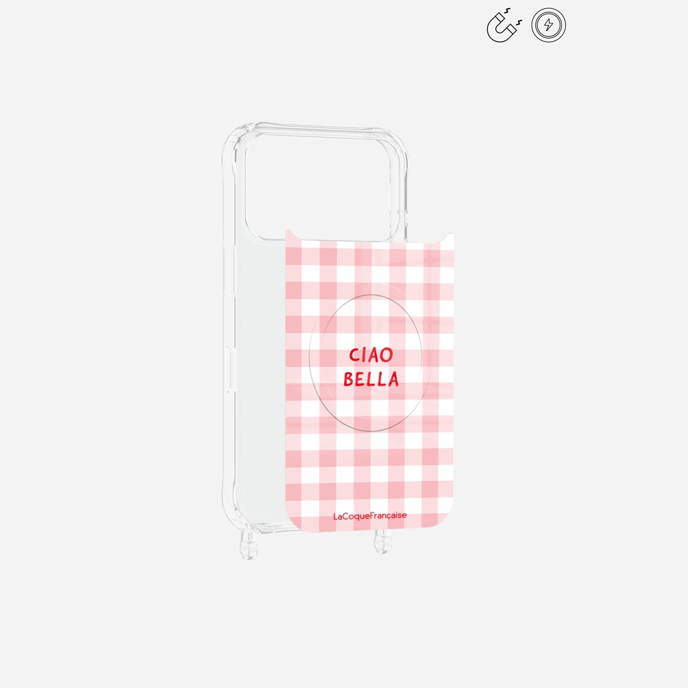 Plaque Magnetique Imprimee Ciao Bella Vichy Rose