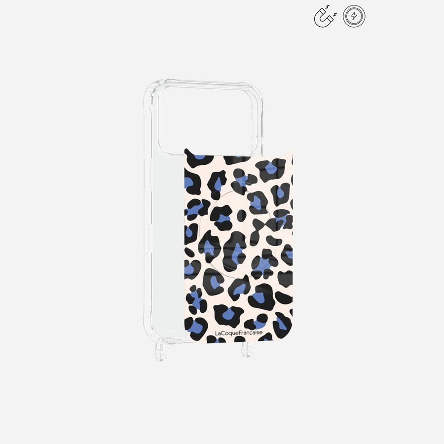 Plaque Magnetique Imprimee Leopard Beige Et Bleu - 4