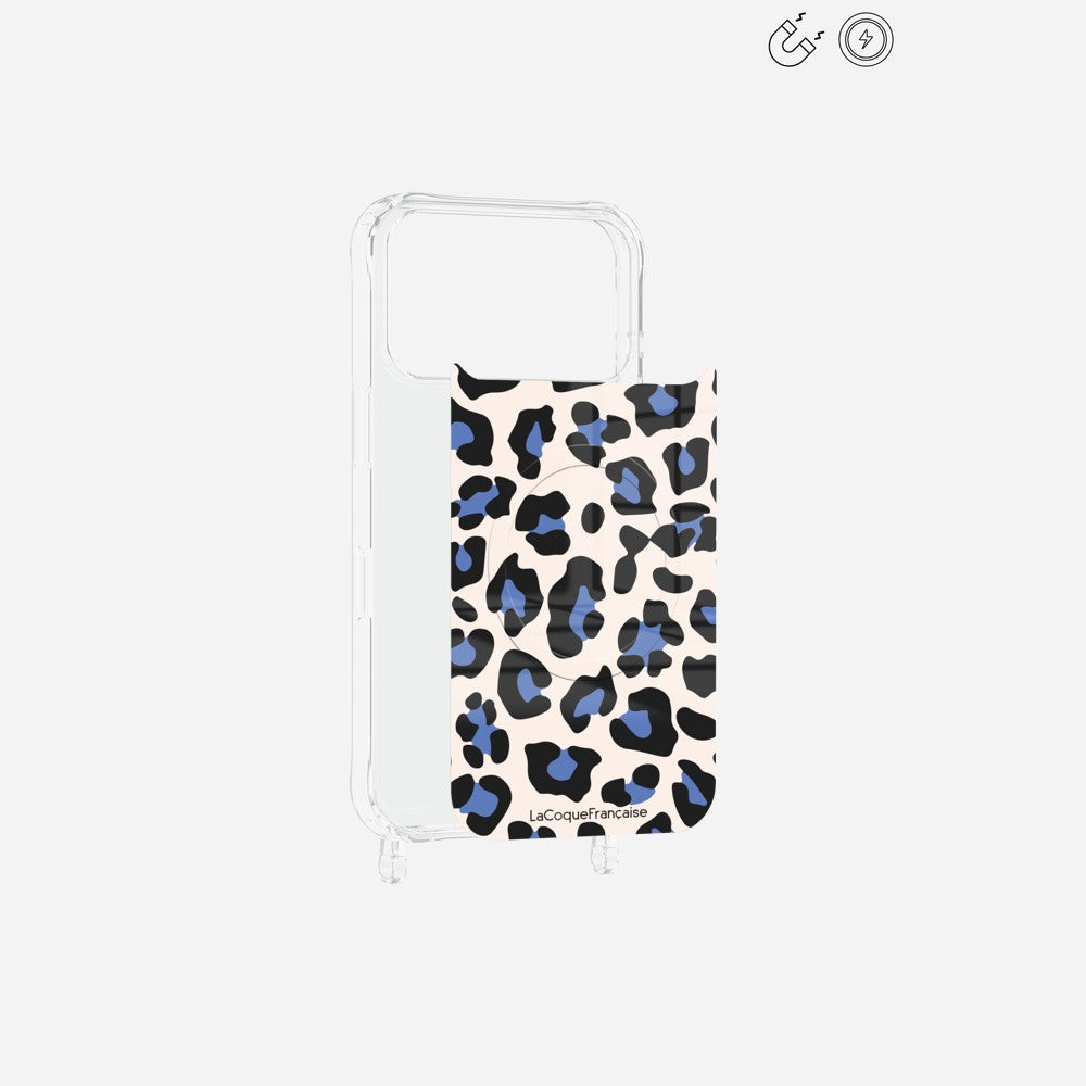 Plaque Magnetique Imprimee Leopard Beige Et Bleu - 3