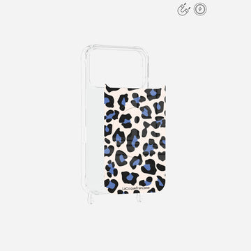 Plaque Magnetique Imprimee Leopard Beige Et Bleu - 3