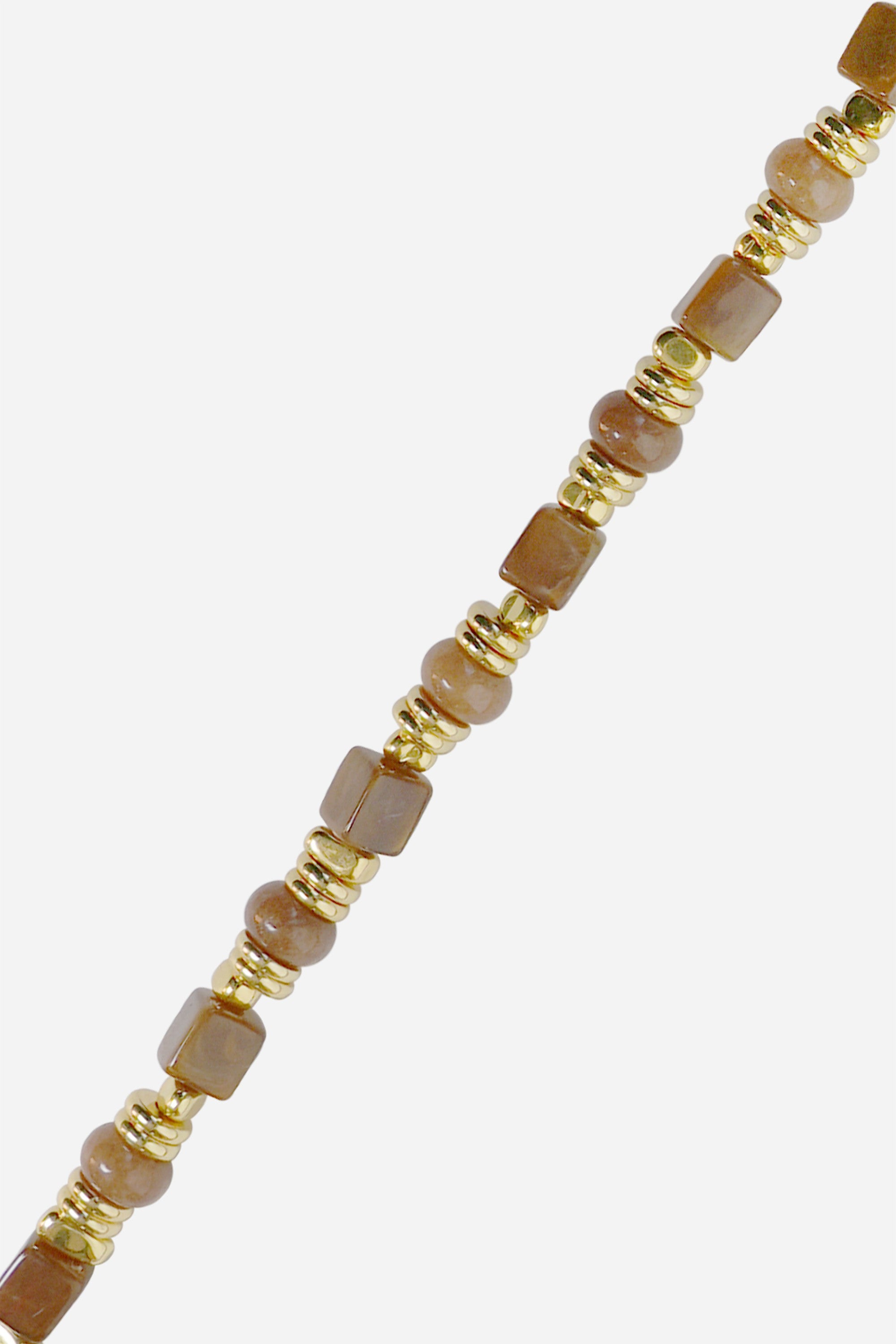 Chaine Longue Jeanne Marron 120 cm