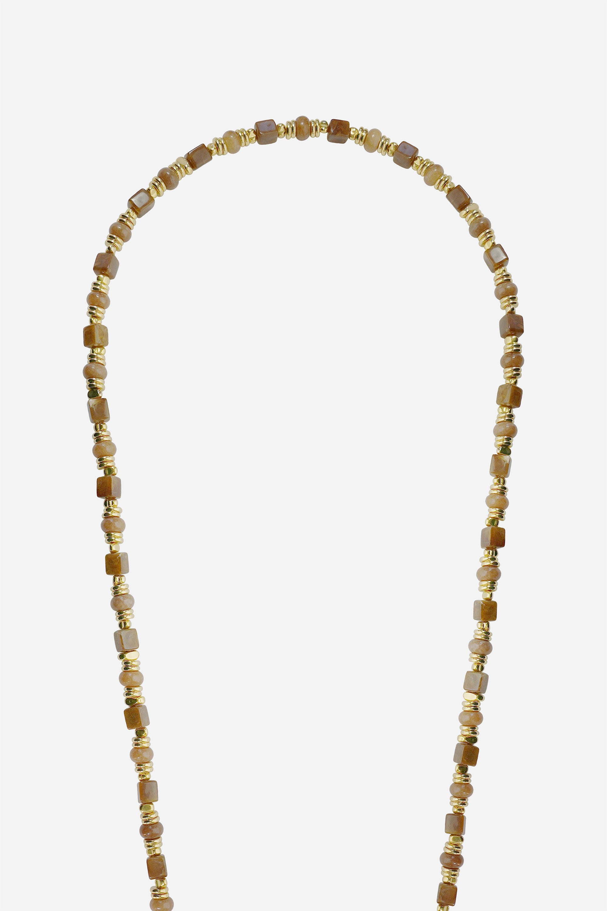 Chaine Longue Jeanne Marron 120 cm