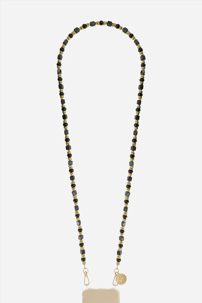 Chaine Longue Jeanne Noir 120 cm