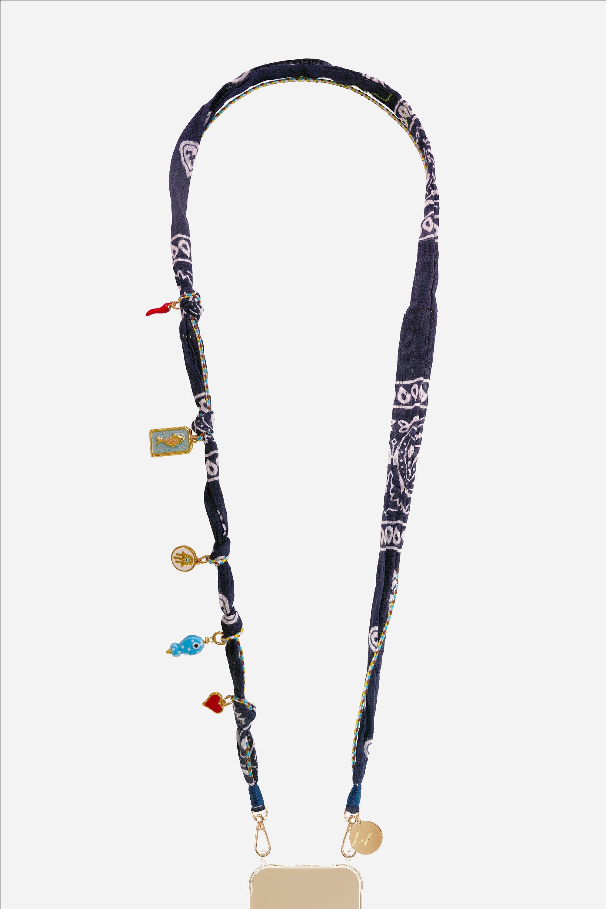 Chaine Longue Laia Bleu 120 cm