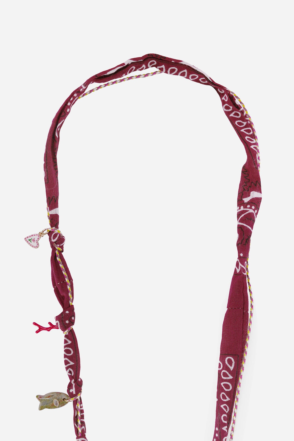 Chaine Longue Laia Bordeaux 120 cm - 3