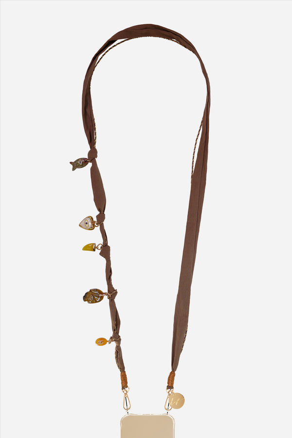 Chaine Longue Laria Marron 120 cm