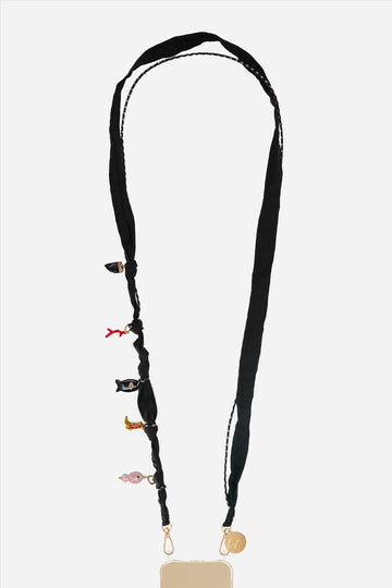 Chaine Longue Laria Noir 120 cm