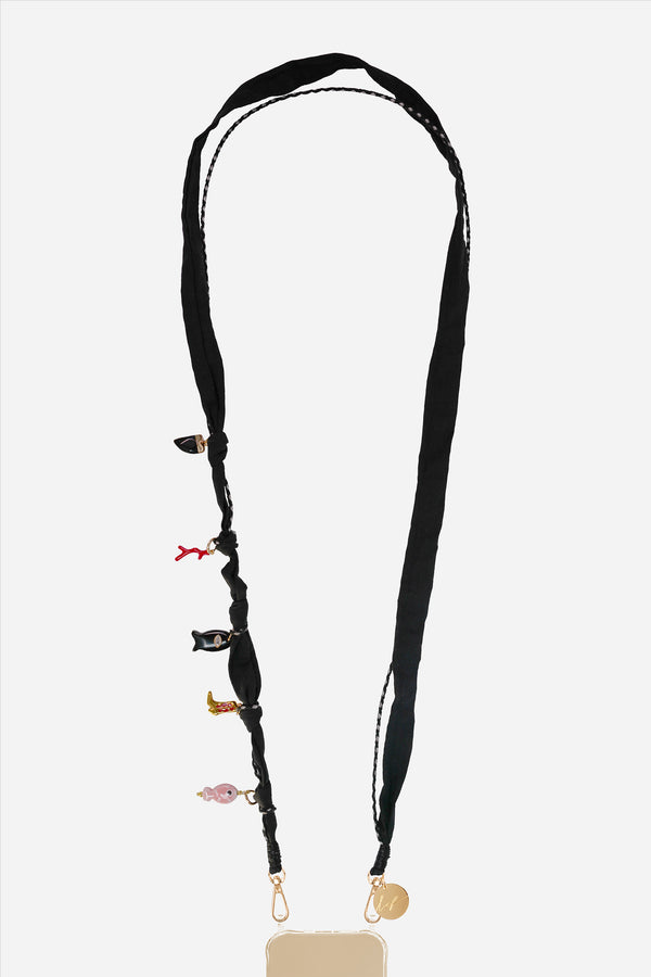 Chaine Longue Laria Noir 120 cm
