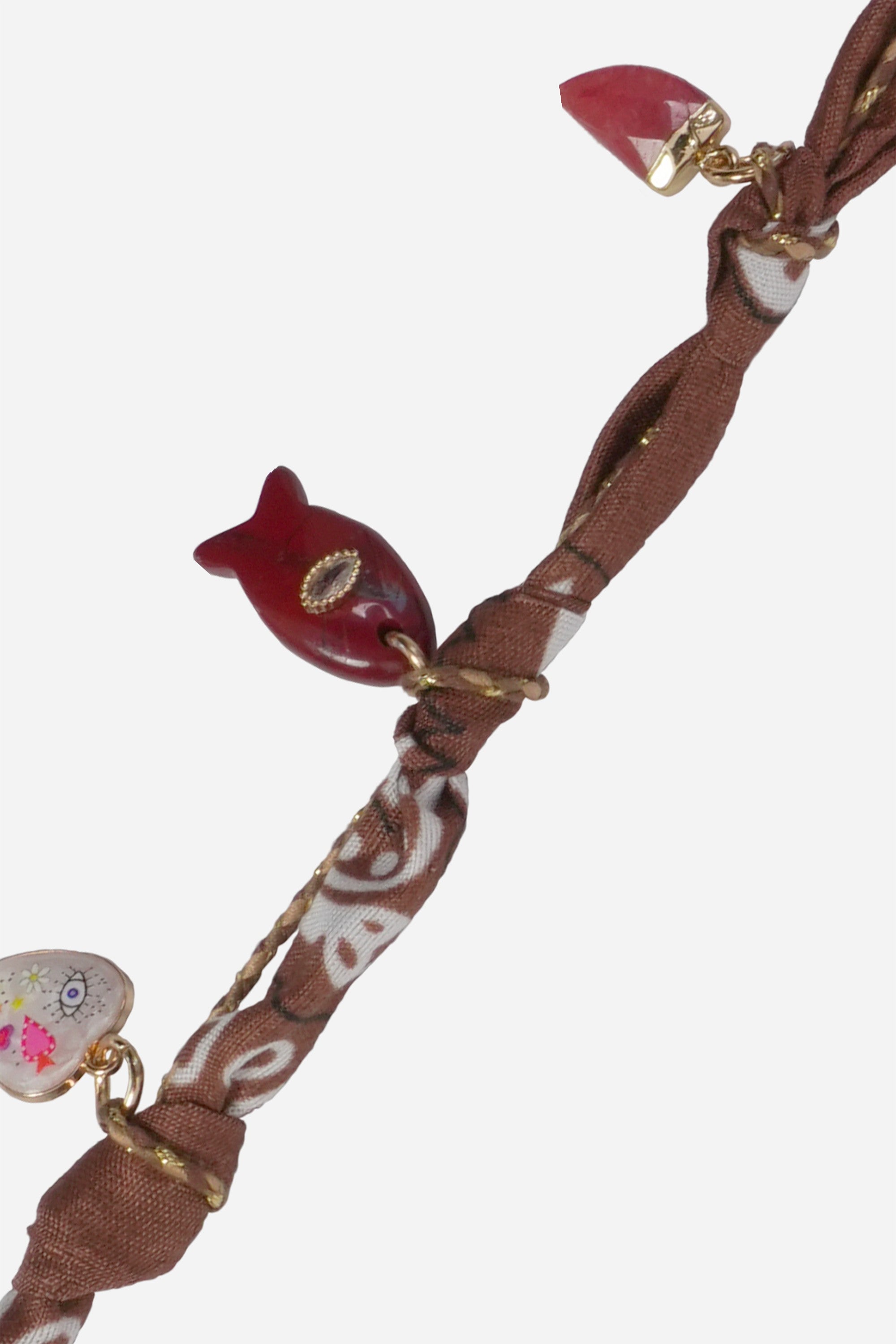 Chaine Longue Laia Marron 120 cm